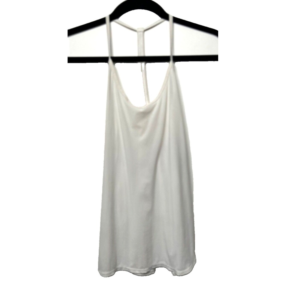 Lululemon Women White Racerback Tank Top Flowy No Size Dot